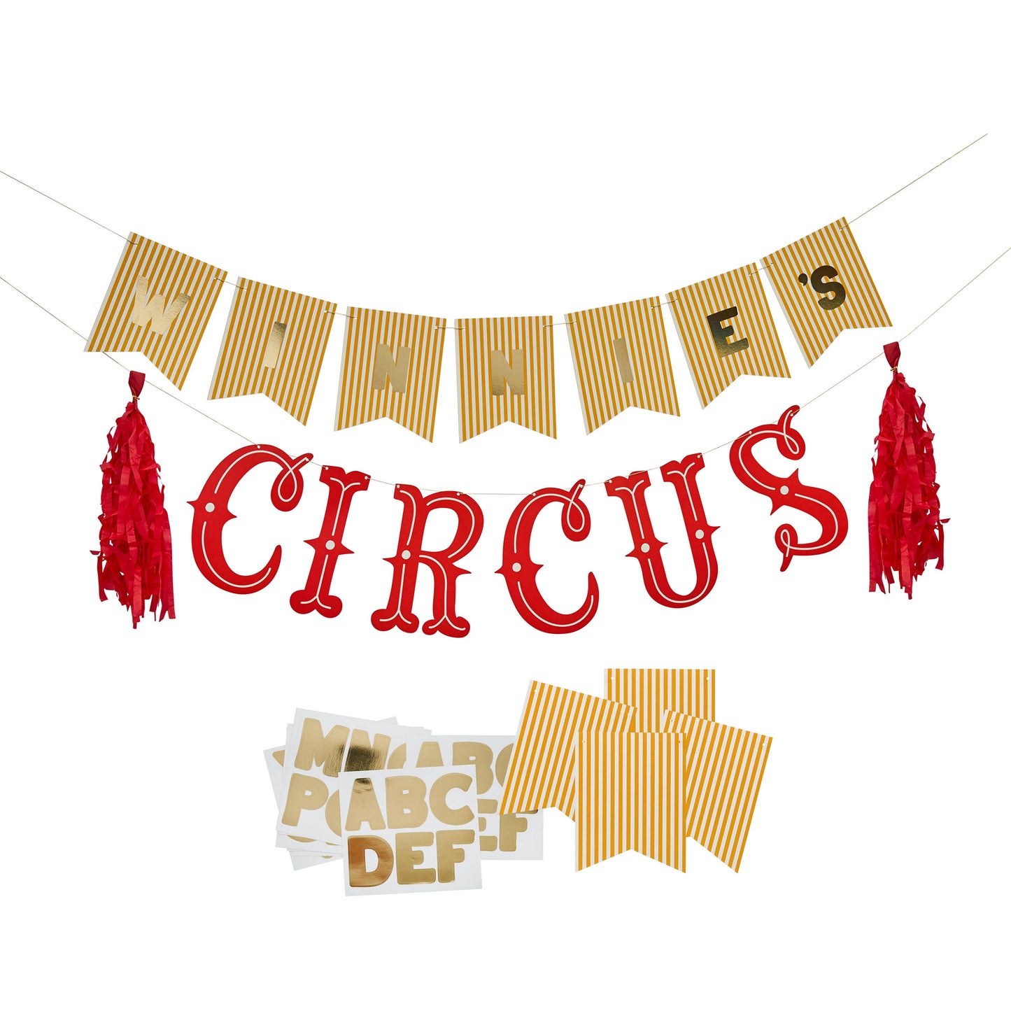 Circus Customisable Card Banner x2 2m
