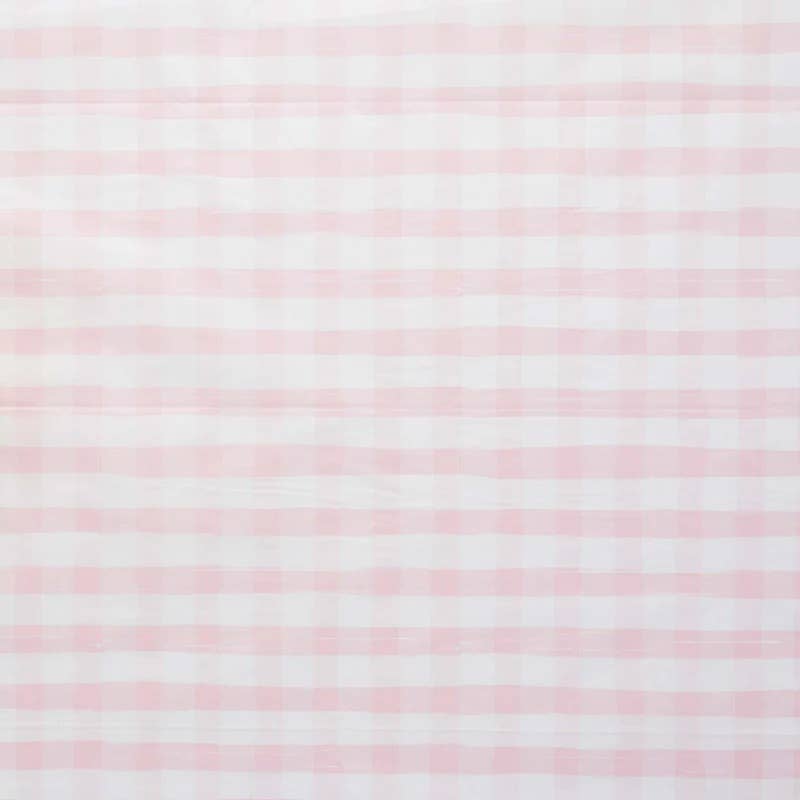 Pink Gingham Paper Tablecloth (2.6 X 1.4 Metres)
