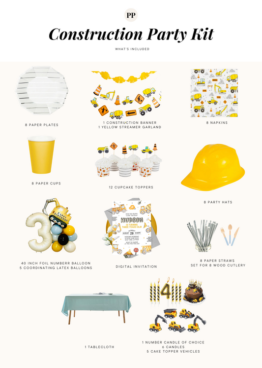 PRESALE: Under Construction Birthday Party Kit - Ships October 2025