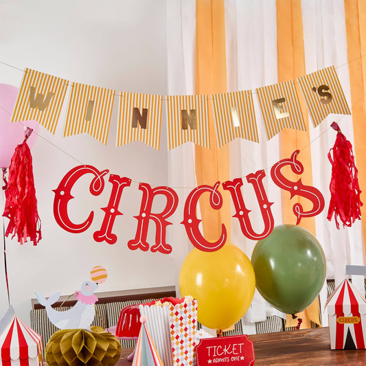 Circus Customisable Card Banner x2 2m