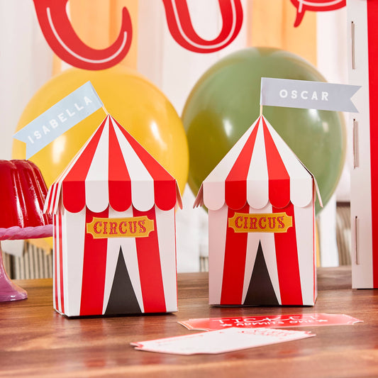 Circus Customisable Party Boxes - Pack of 4