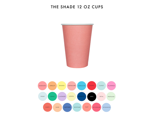 Shades 12 oz Cups - 8 Pk. - 23 Color Options