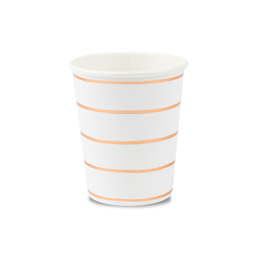 Frenchie Metallic Striped 9 oz Cups - 8 Pk.